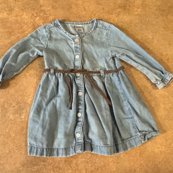 Carter's Other - Carter's - Infant Blue Denim Dress with Brown Belt, Size 9M